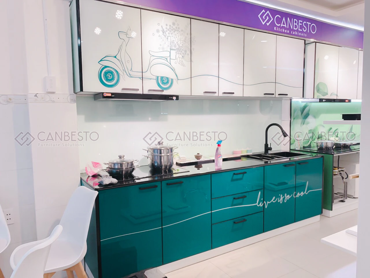 Canbesto: Tủ bếp nhôm kính, thiết kế nội thất tại Biên Hòa